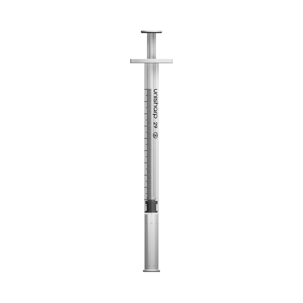 Unisharp 1ml 29G fixed needle syringe: white 